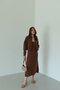 Brown Modal Shirt Dress Set - 2