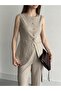 Stone Buttoned Vest and Pants Set - 2