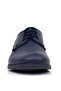 Navy Blue Matte Lace-Up Oxford Children's School Shoes - 4