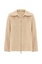 Detachable Hooded Oversized Coat with Zipper Detail Dark Beige 3128 - 2