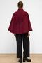 Belted Thick Poncho Bordo 3154 - 7