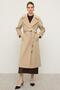 Reglan Sleeve Snap Closure Medium Length Coat Beige 3145 - 5