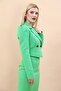 Men's Collared Drape Sleeve Short Jacket-Green - 1057100 - 5