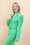Men's Collared Drape Sleeve Short Jacket-Green - 1057100 - 3