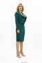 Shirt Collar Short Jacket & Plain Tight Skirt - Emerald - 1055540 - 3