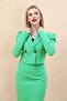 Men's Collared Drape Sleeve Short Jacket-Green - 1057100 - 2