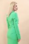 Men's Collared Drape Sleeve Short Jacket-Green - 1057100 - 4
