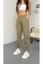 Women's High Waist Stretch Fabric/Stretchy Mom Trousers