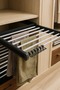Telescopic Rail Trouser Rack & Shawl Hanger Closet Organizer, 47X45 Cm, Mounts on the Top Shelf. - 5