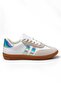 Women's White Lace-Up Lightweight Ankle Support Soft Sole Hologram Suede Casual Shoes 471 - 7