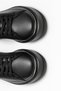 Daily Women's Black Sports Shoes Lace-Up Lightweight Thick High Sole Walking Sneaker 2135 - 8
