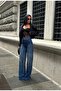 Women's Loose Fit High-Waisted Stone-Embellished Jeans - 5