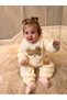 Winter Teddy Bear Patterned Welsoft Luxury Baby Set with Plush Pocket Hood - 5