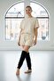 Natural Wool Black Winter Women's Leggings Thick Footless over the Knee Yoga Stocking - 2