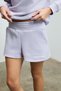 Carrol Women's Embroidered Elastic Waist 3 Thread Organic Cotton Relaxed Lilac Shorts - 4