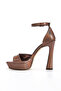 Hard Mirror High Platform Women's Evening Dress Shoes - 5