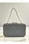 Anthracite Gray Platinum Color Glitter Wire Wrapping Women's Evening Dress Bag - 3