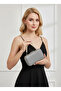 Anthracite Gray Platinum Color Glitter Wire Wrapping Women's Evening Dress Bag