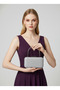 Silver Gray Lame Color Glitter Wire Wrapping Women's Evening Dress Bag