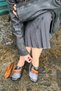 Multi-Colored Gray Leather Casual Shoes Model Name Atina - 4