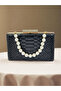 Black Color Anaconda Patterned Matte Stylish and Luxurious Women's Evening Dress Bag - 5