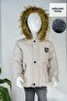 Thick Waterproof Hooded Inflatable Children's Coat with Fur Inside. 1 Year Old /2 Years Old/3 Years Old/4 Years Old - 3