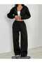 Black Women's Baggy Plus Size Sportswear Loose Fit Stretchy Comfortable Fabric Sweatpants - 5