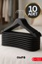 10 Pieces Wood Look Plastic a Quality Black Hanger Trouser Shirt Hanger Unbreakable