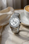 Metallic Women's Wristwatch, with Rhinestone Bracelet Gift - 2