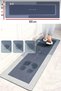 1 Piece Blue and Gray Magic Water Absorbing Base Long Mat 40*120 / Super Absorbent Non-Slip Base - 4