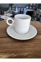 Tea and Cup Saucer in White Line Karakat (6Pcs) - 6