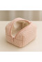 Plush Makeup Bag Pink 18 cm – Zippered Organizer Pencil Case Wallet Handmade |   Star Home's - 5