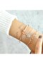 Trendy 4-Piece Minimalist Bracelet Set Gold Plated Alloy & Crystal - 7