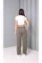 Women's Loose Fit Striped Detail 2-Thread Premium Cotton Pants - 5
