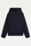 Hooded Sleeves Striped Embroidered Logo Children's Sweatshirt