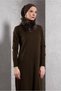 Fur Detailed Knitting Dress 44936 - 3