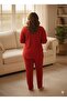 Women's Red Pumpkin Pajama Set - 4