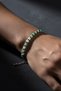 Men's Steel Bracelet - Water Green Aventurine Stone Steel Bracelet - 2