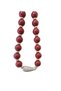 Bordo Acrylic Bead Necklace with Zircon Stone Piece Detail