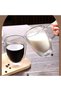 Double Skin Striped Glass, Coffee, Latte, Espresso, Soft Drink 300 ml Glass Set 3 Pieces 2322 - 7