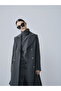Medallion Buttoned Double-Breasted Coat Anthracite - 2