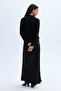Women's Black Crew Neck Knitwear Cardigan - 2
