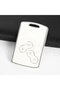 Key Case Cover for Renault Clio Megane Captur Koleos Fluence Laguna (White Silver - 1 Pcs)