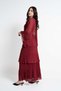 Maxi Pleated Dress with Flutter Sleeves - 5