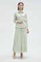 Women's Solid Blouse with Buttons and Long Sleeves - 5
