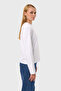 Mecy - White Women's Snap Padded Long Sleeve Basic - 3