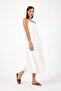 Women's Mia Strap Long Dress 100% Cotton - Ecru - 2