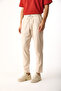Men's Alfred Elastic Waist Linen Trousers - Beige - 6