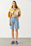 Women's Gabriel Med Blue Regular Fit Jean Shorts - Med Blue