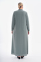 Green Medina Silk Daily Wear Ferace with Pearls and Zipper - 8